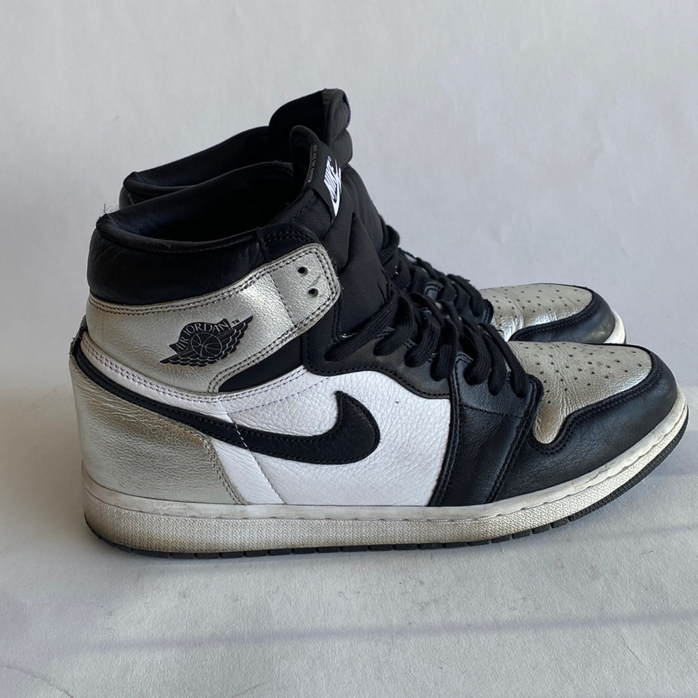 Air Jordons 1 Silver Toe